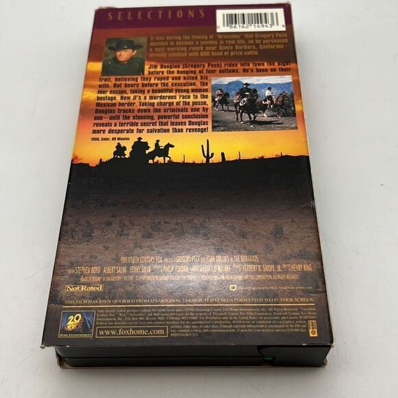The Bravados (VHS, 1958  Color) -‎ Gregory Peck & Joan Collins - Picture 2 of 3
